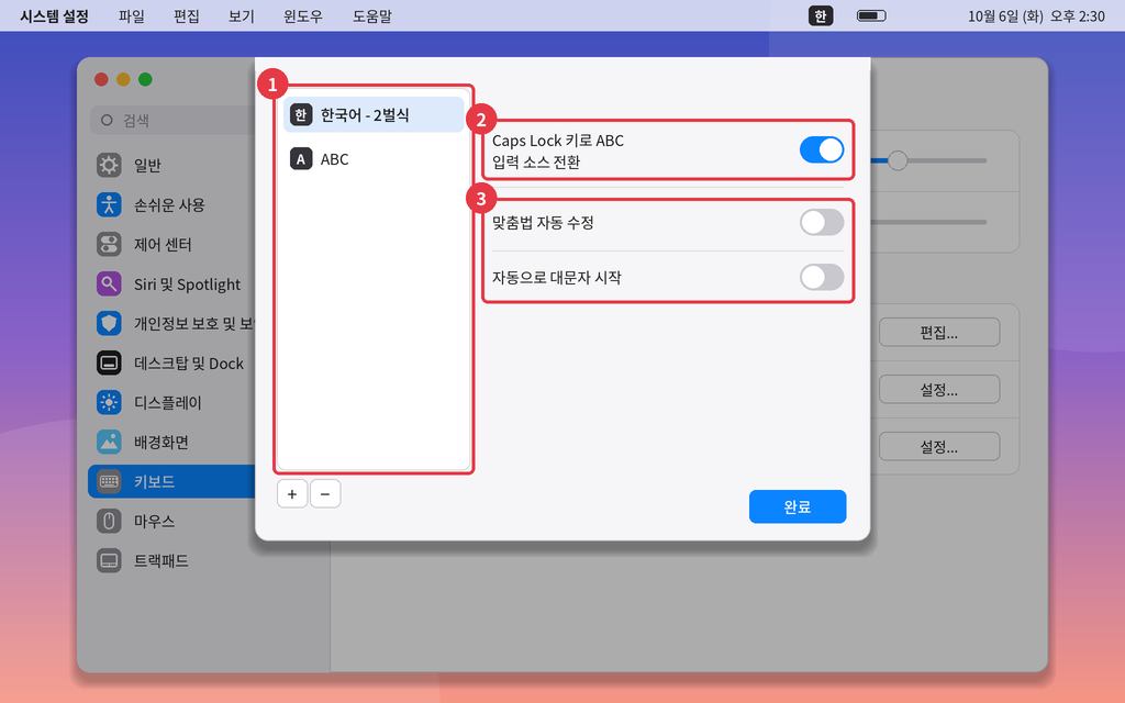 Caps Lock 키로 ABC 입력소스 전환
