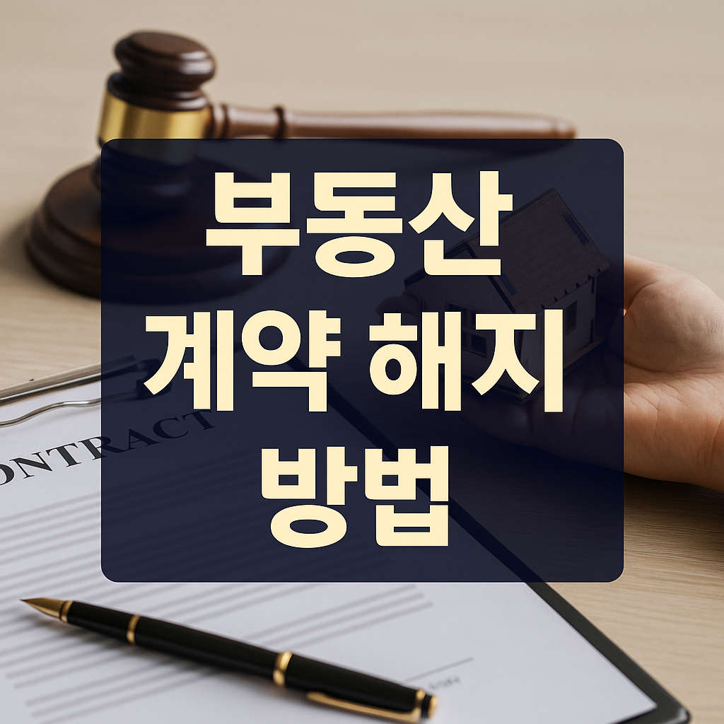 한국 부동산 계약 해지 방법