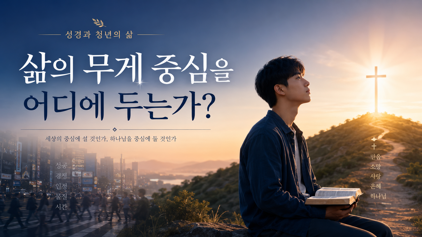 성경과 청년의 삶 - 삶의 무게 중심을 어디에 두는가?