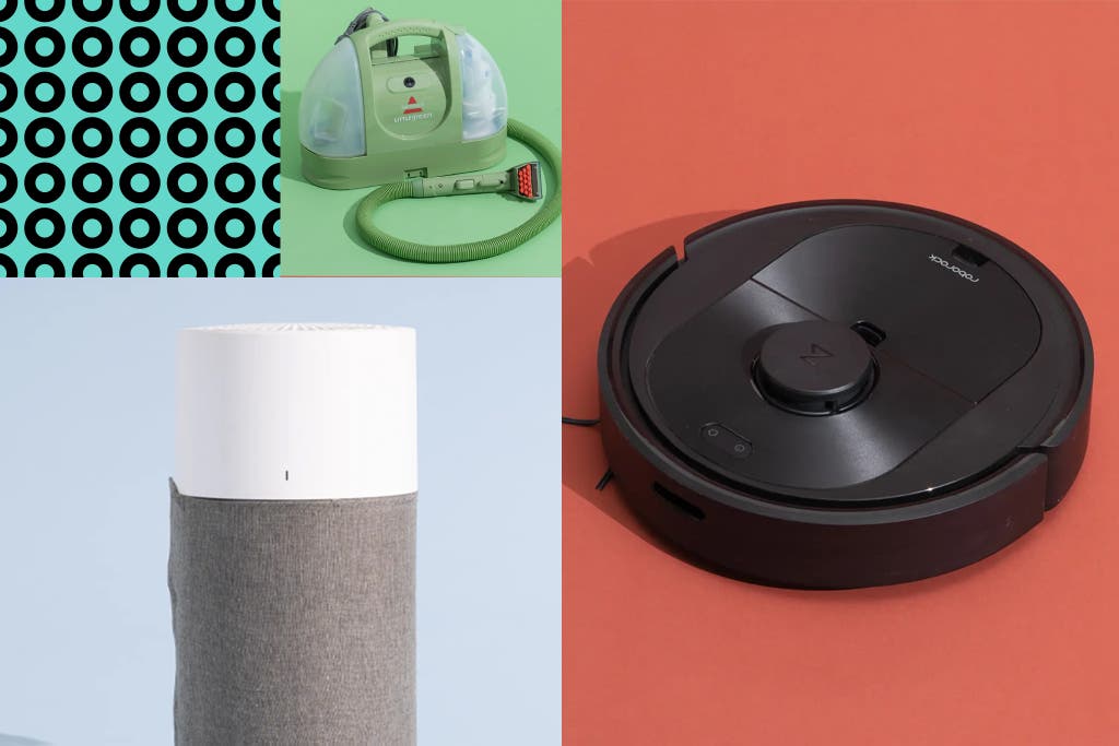 10월 가전 세일 - 에어프라이어, 로봇청소기, 세탁기 등 다양한 가전 제품의 할인 가격 표시