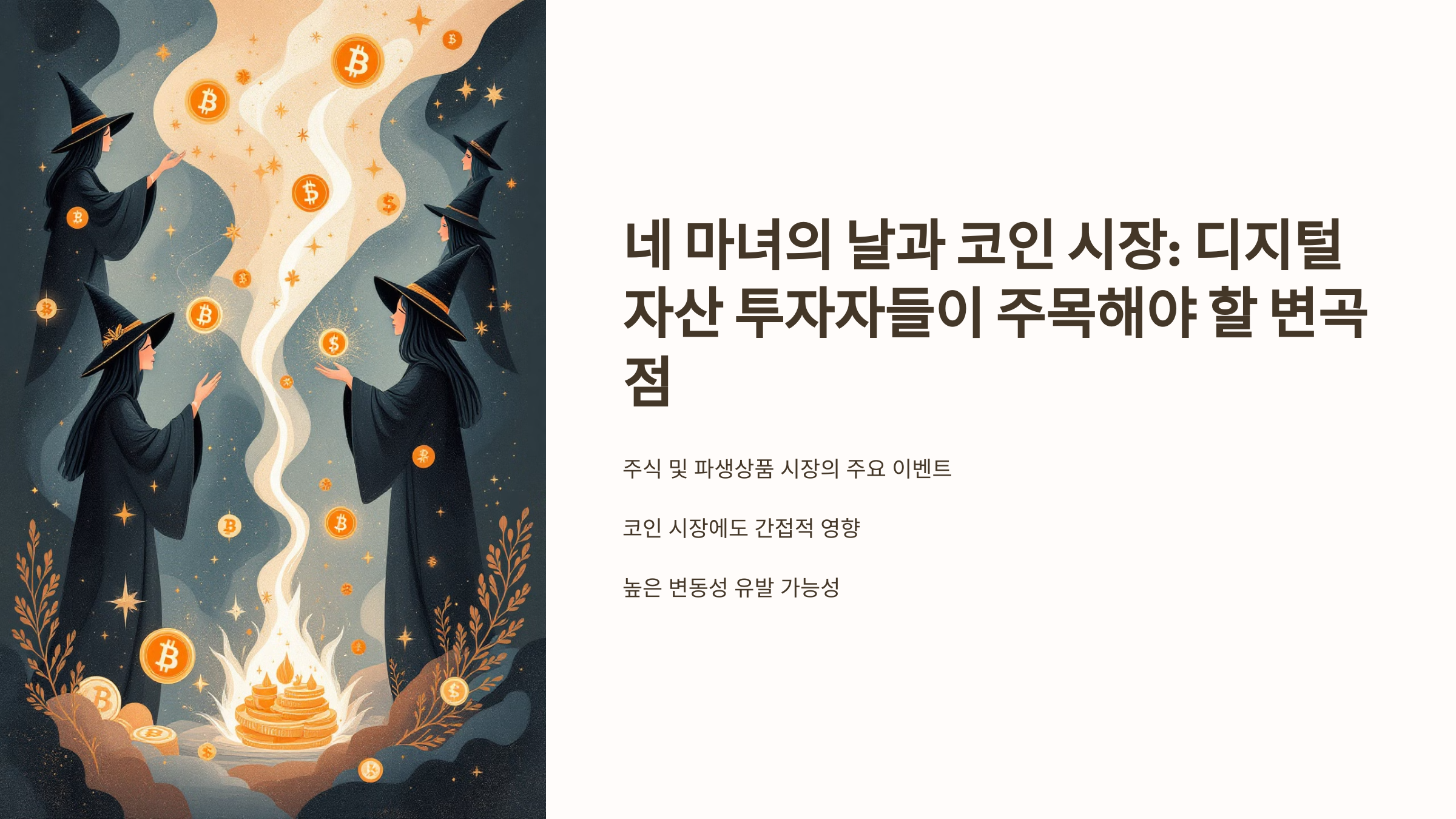 네마녀의날 코인 시장 디지털 자산 투자자들 주목