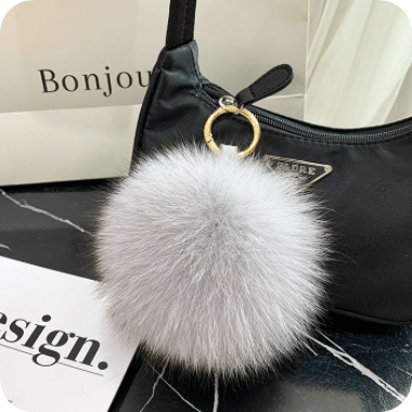 5. 초대 수입 여우 모피 풀 액세서리 여우 모구 공 가방 액세서리 모직 모구 자동차 키링