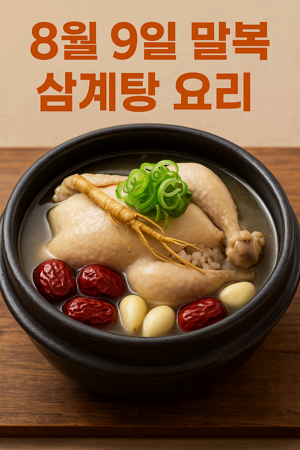 말복 삼계탕 요리: 8월 9일, 여름의 마지막 복날을 건강하게 보내는 방법