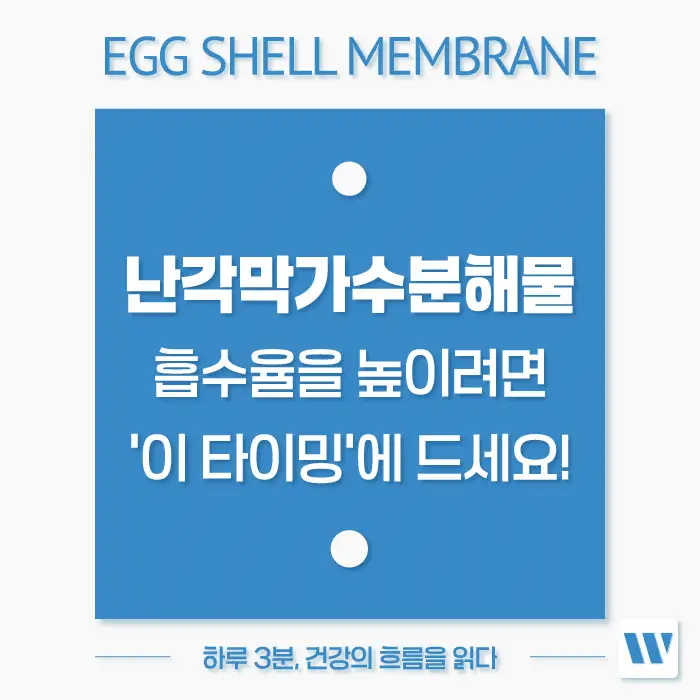 난각막가수분해물 복용법, 복용시간, 복용량, 주의사항