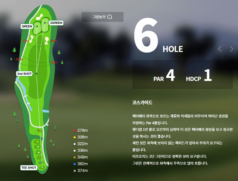 에버리스 골프리조트 파인코스 6