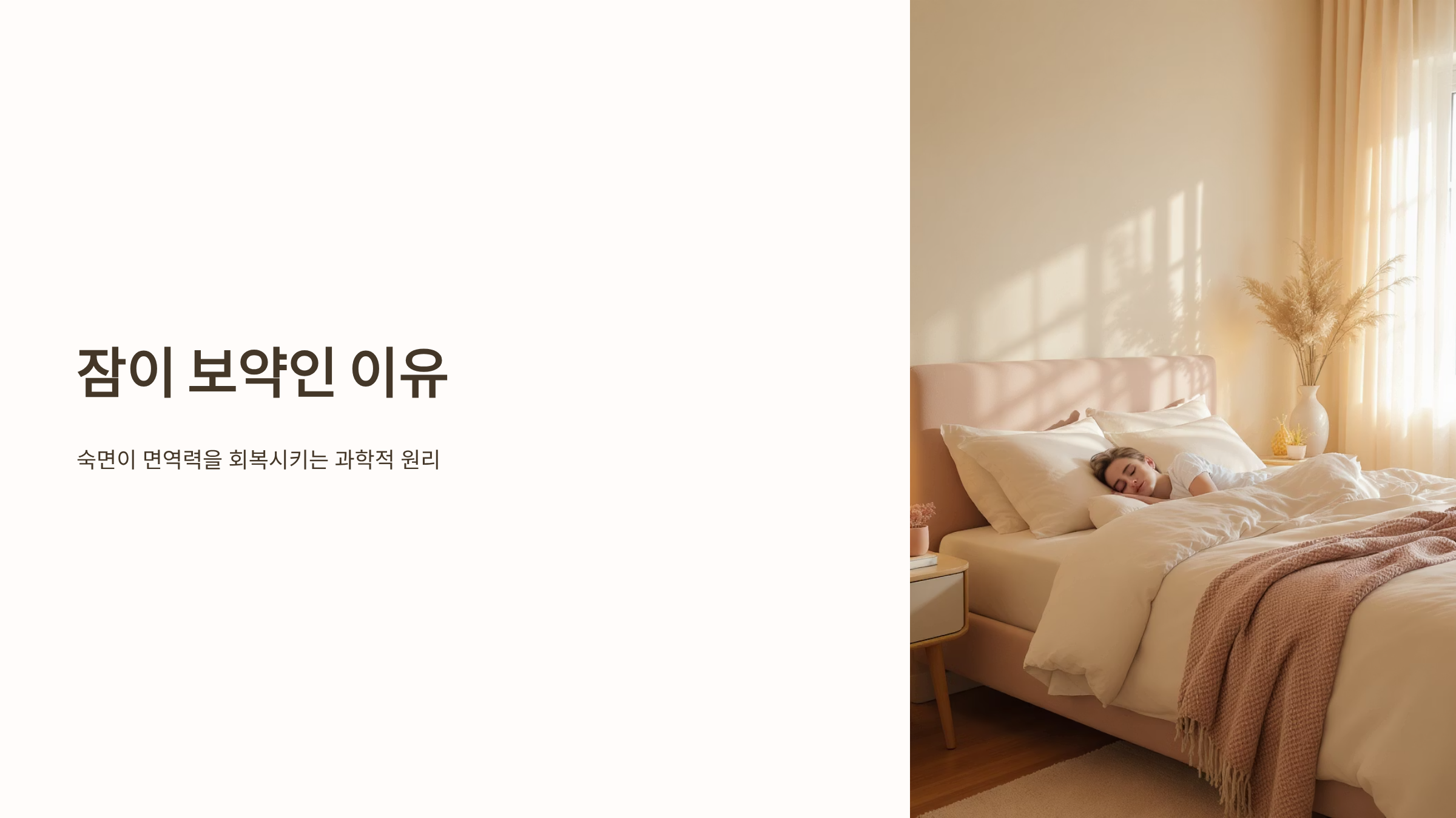 잠이 보약인 이유