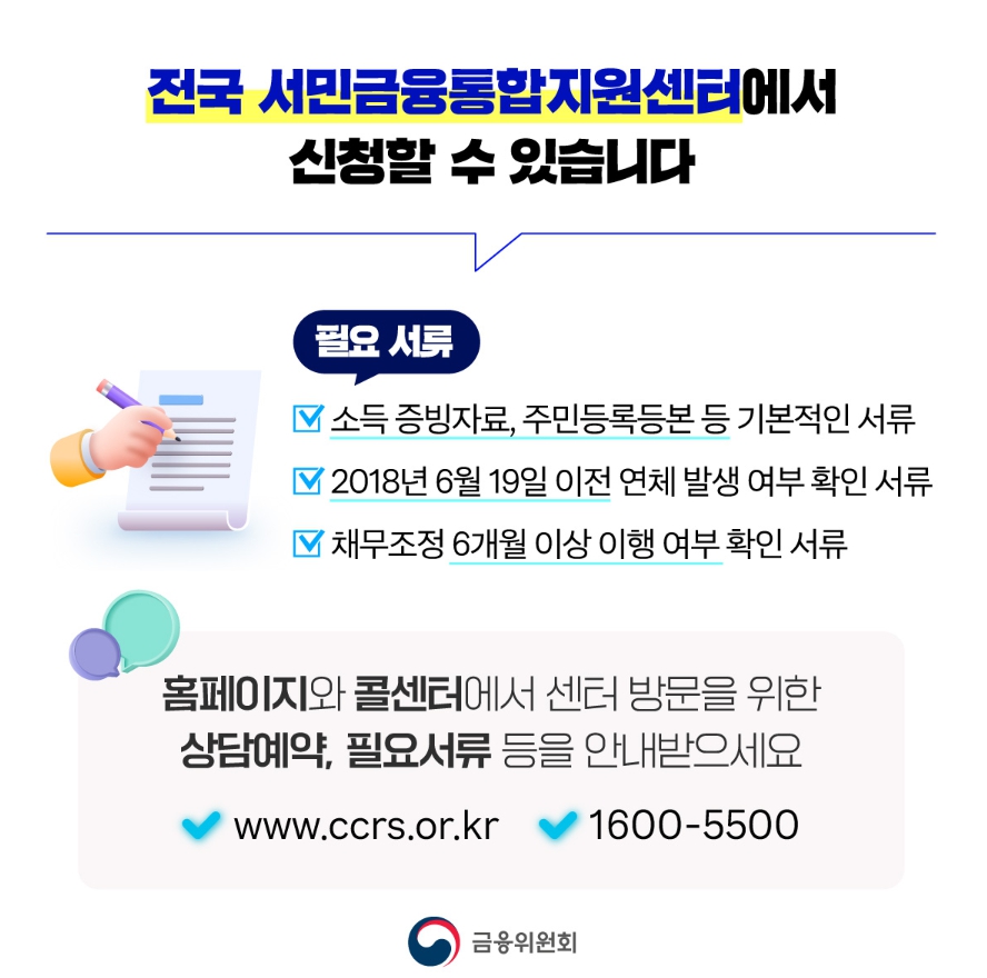 서류안내 및 신청방법 안내 카드