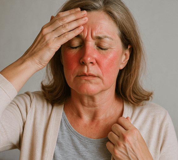 갱년기 안면홍조 이미지