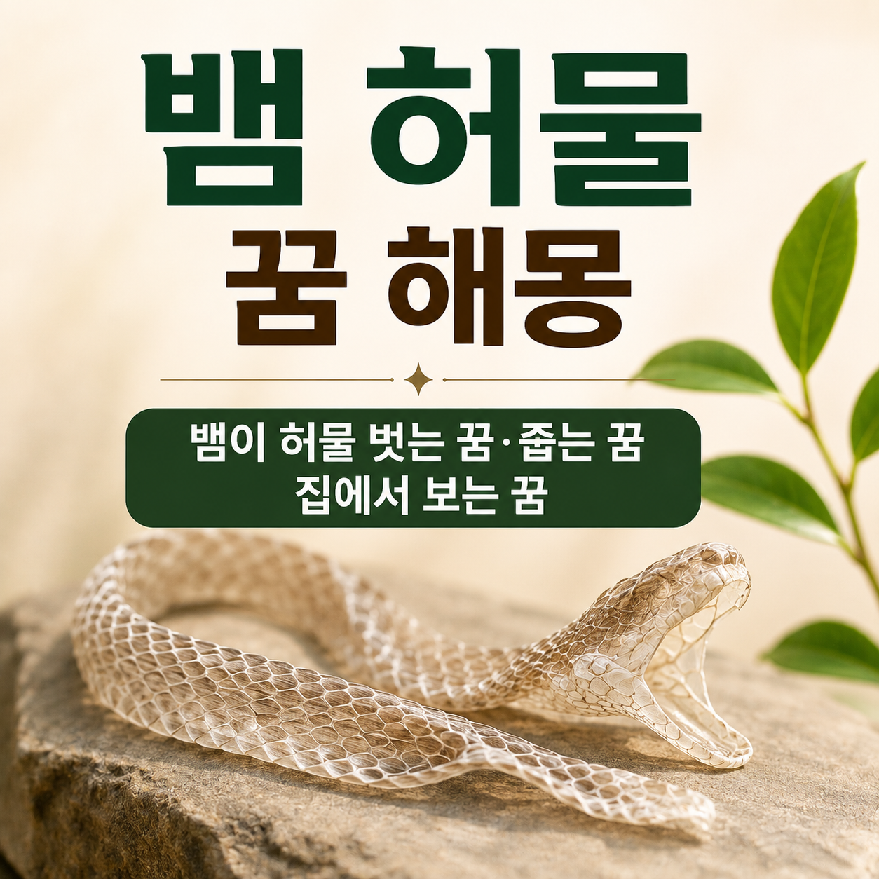 뱀 허물 꿈