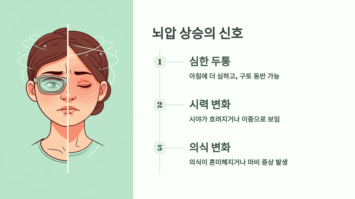 뇌압 상승, 어떤 신호를 보낼까?