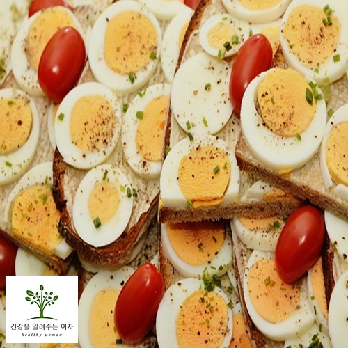 단백질 가득한 삶은 계란 모습