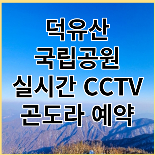 덕유산 국립공원 곤도라 실시간 CCTV
