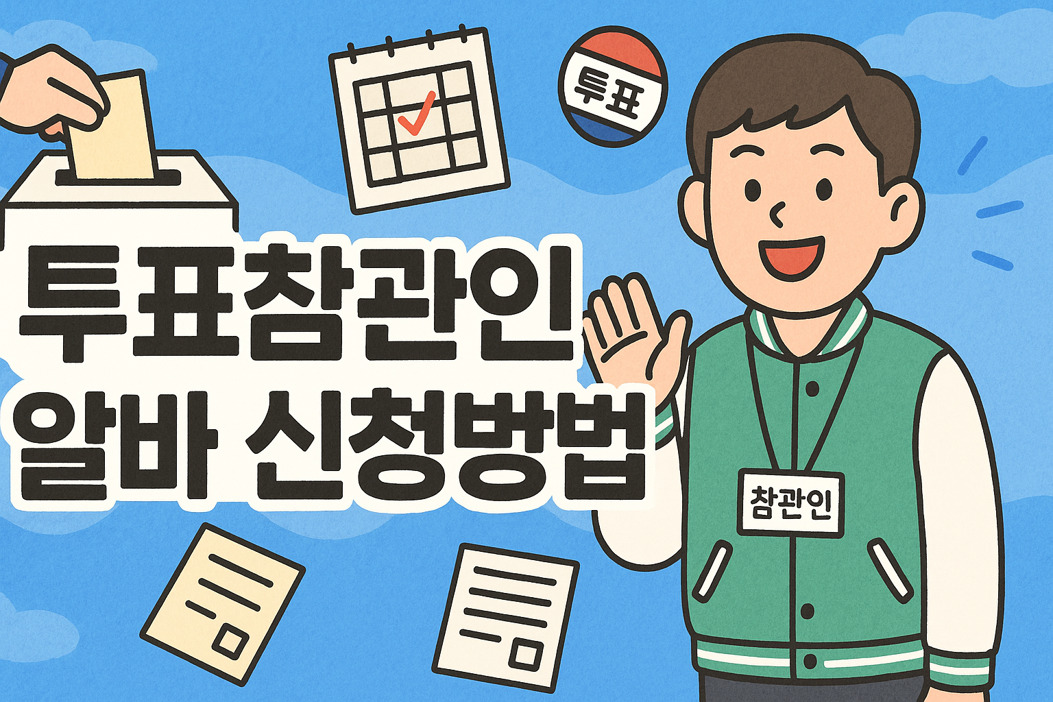 투표참관인 알바 신청방법