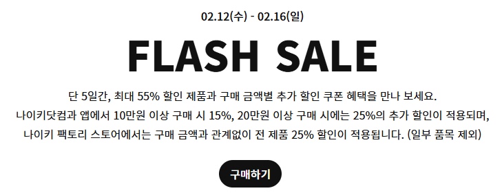 나이키 플래시 세일