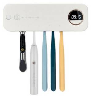 크리썸 가정용 휴대용 무선 UV USB 충전식 벽걸이 건조기 칫솔살균기, 화이트