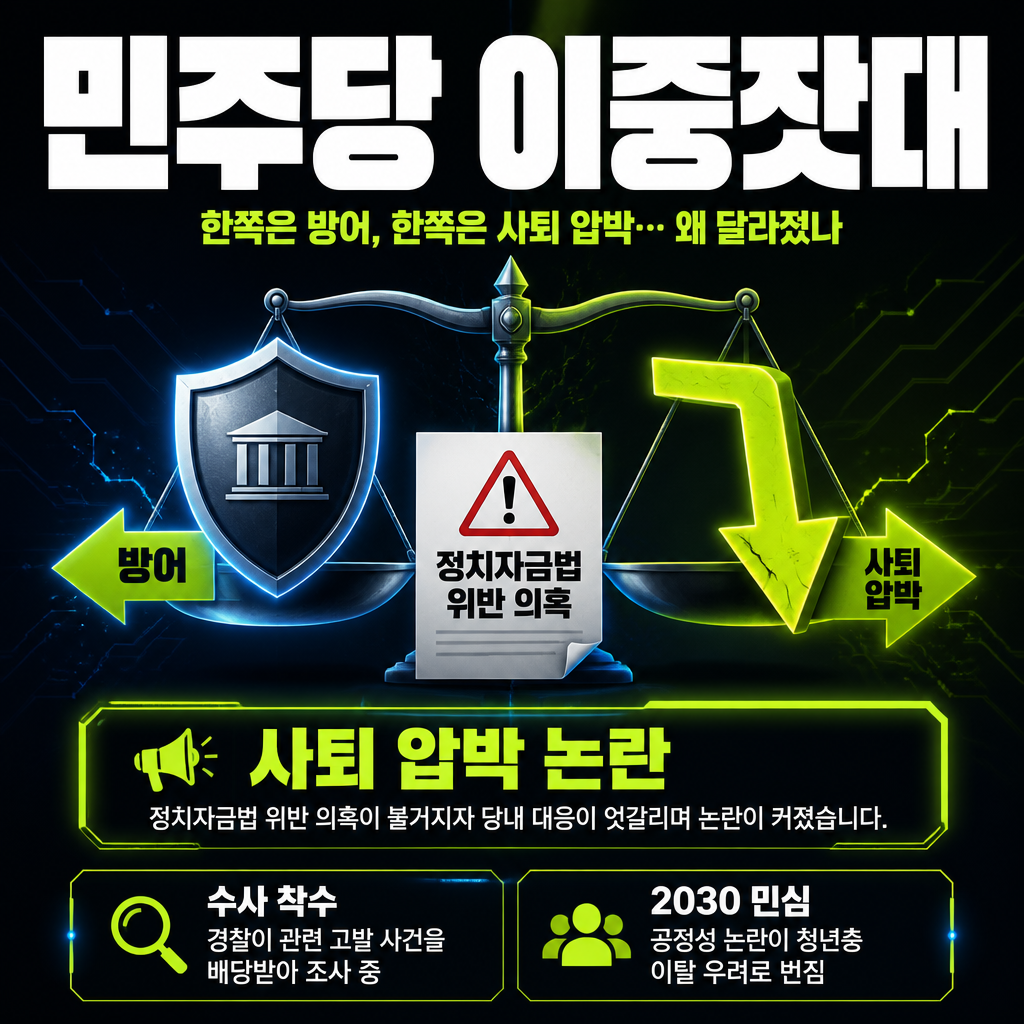 민주당 이중잣대