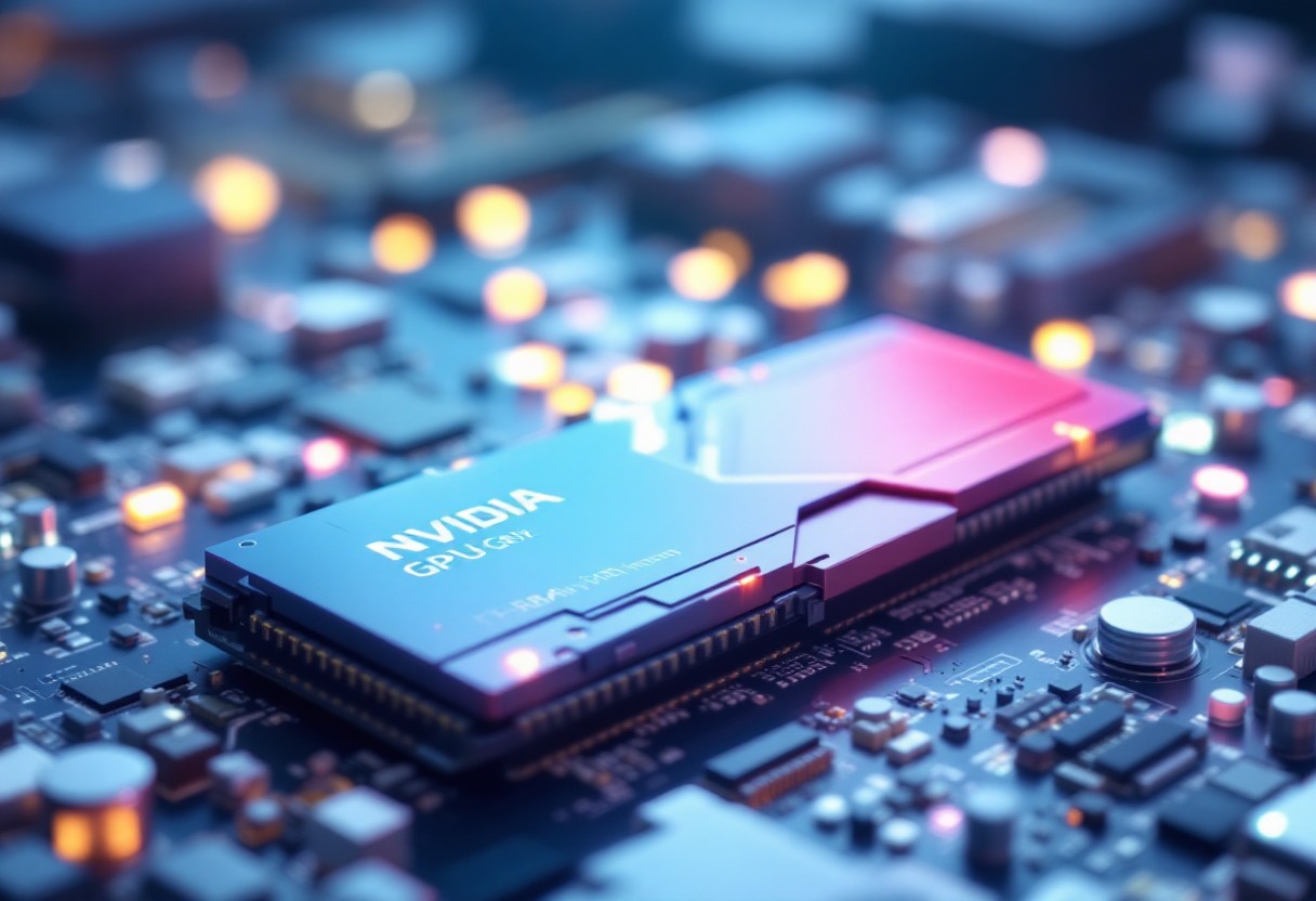 서버 메인보드에 장착된 엔비디아 GPU AI 칩