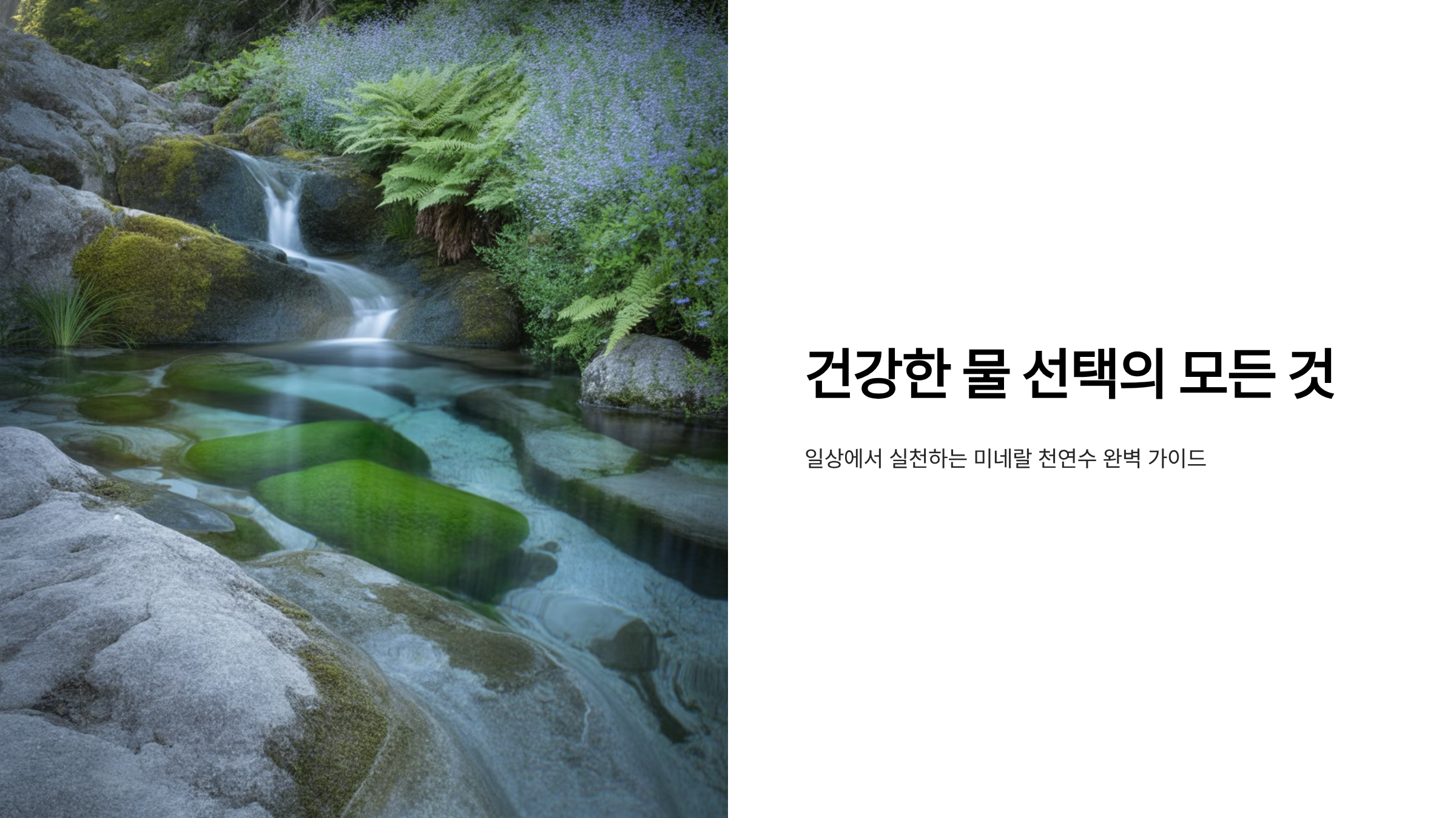 미네랄 천연수 선택 완벽 가이드