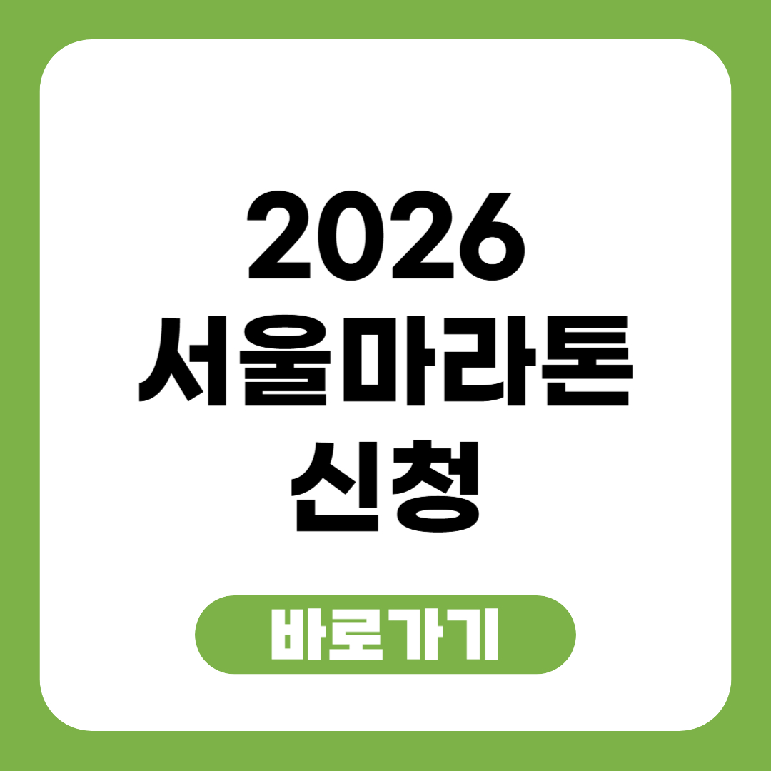 2026서울마라톤 일정 접수 참가방법 썸네일