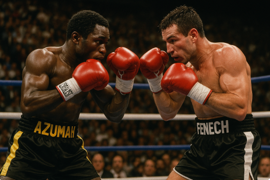 Azumah Nelson in the ring
