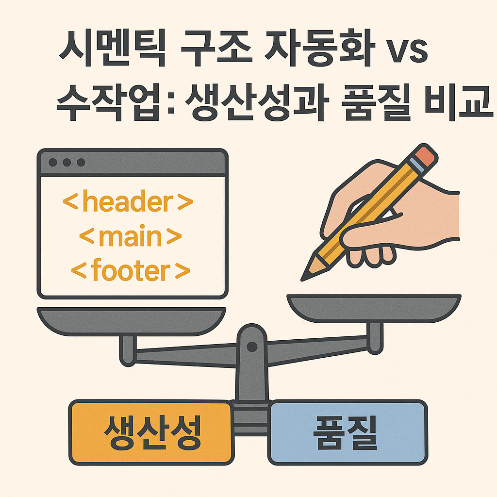 시멘틱 구조 자동화 vs 수작업: 생산성과 품질 비교