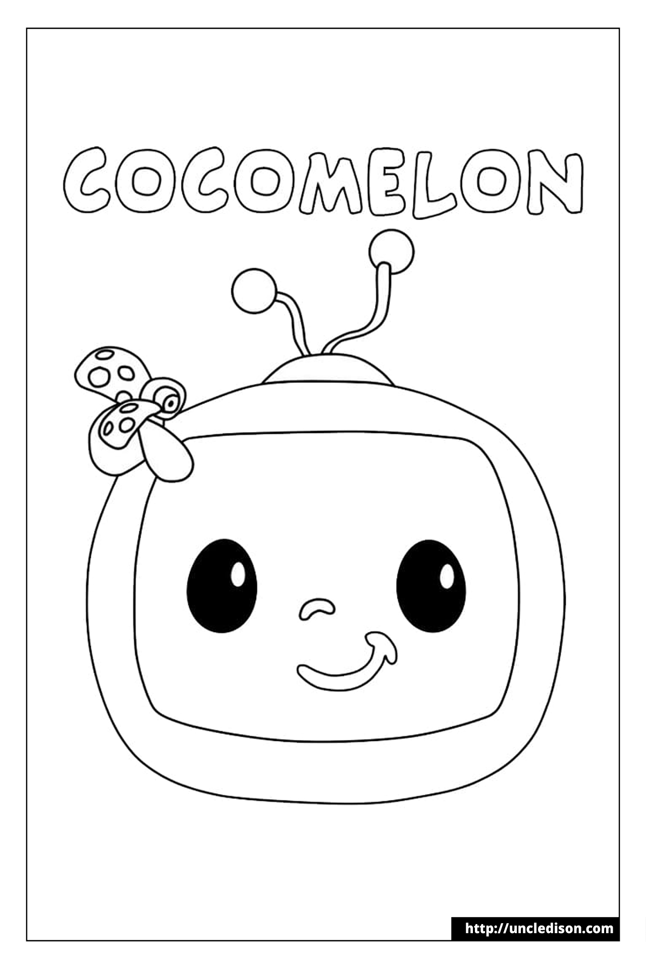 코코멜론 색칠공부 무료도안 cocomelon coloring page