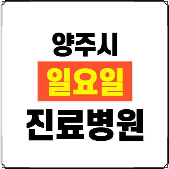 양주시 일요일 진료병원 찾기 ❘ 24시 휴일 주말 응급 야간 심야 문여는 병원