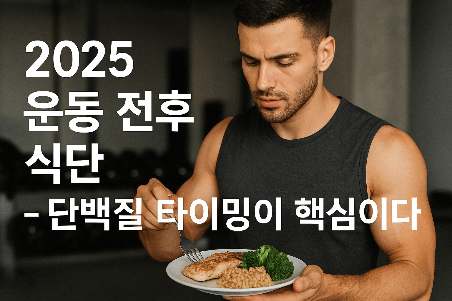 2025 운동 전후 식단 — 단백질 타이밍이 핵심이다