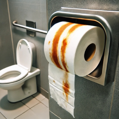 화장실 휴지 오염