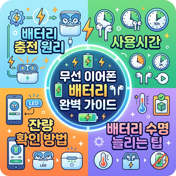 무선이어폰 배터리 충전
