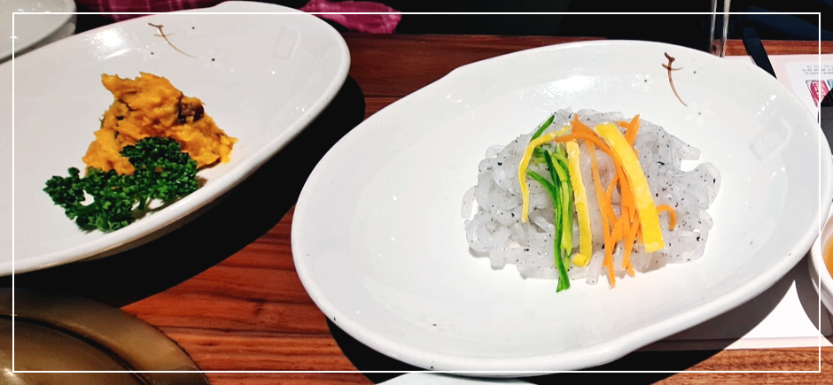 단호박샐러드-청포묵무침