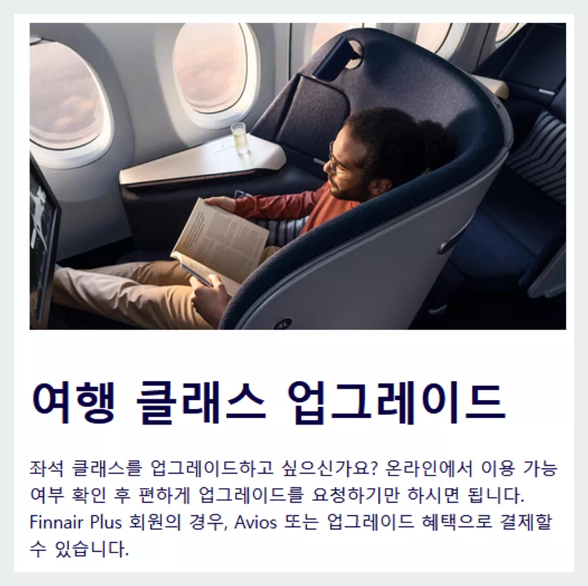 핀에어 여행 업그레이드