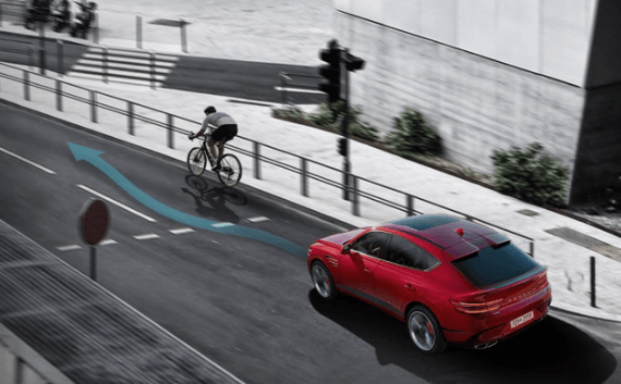 GV 80쿠페 자전거의 충돌 회피