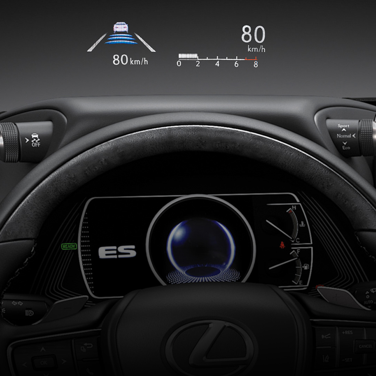 2023년형 렉서스 ES300h 계기판 HUD
