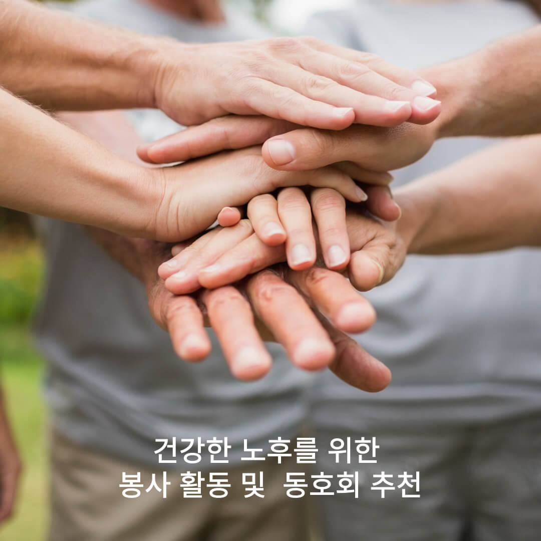 건강한노후를위한봉사활동및동호회추천