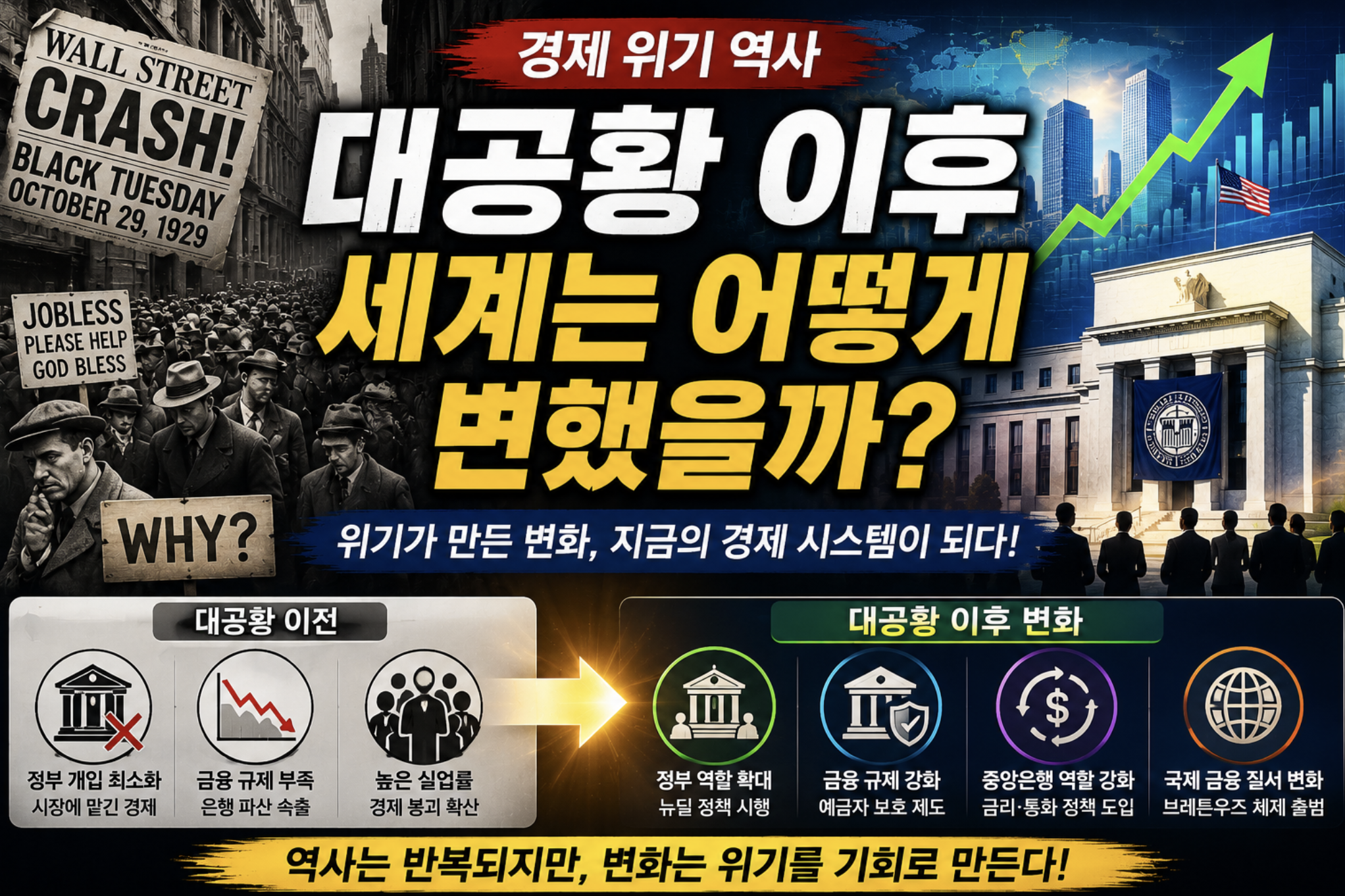 경제 위기 역사 대공황 이후 세계는 어떻게 변했을까