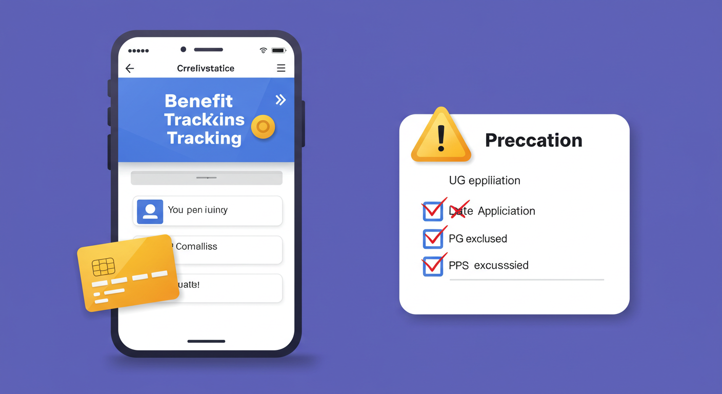 카드사 앱을 통해 소비 혜택 확인과 주의사항을 알려주는 일러스트