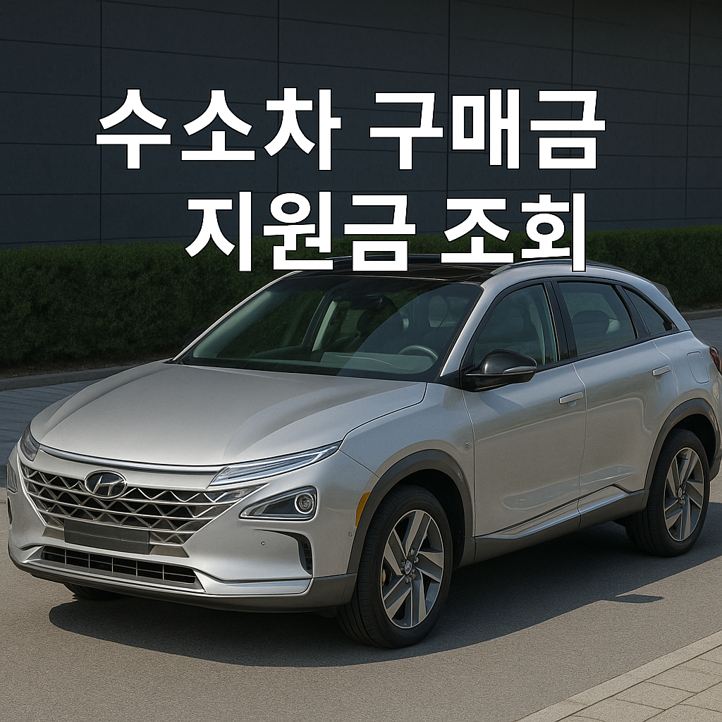 2025년 수소차 구매 지원금 조회 방법 완벽 정리
