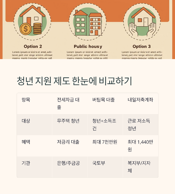 각 제도 비교표로 한눈에 정리