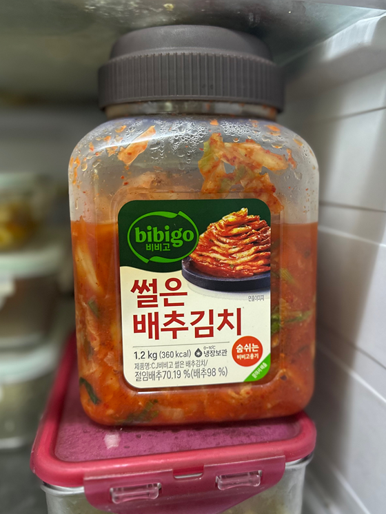 국내산 배추김치 주문 비비고 썰은김치 1.2kg 용기
