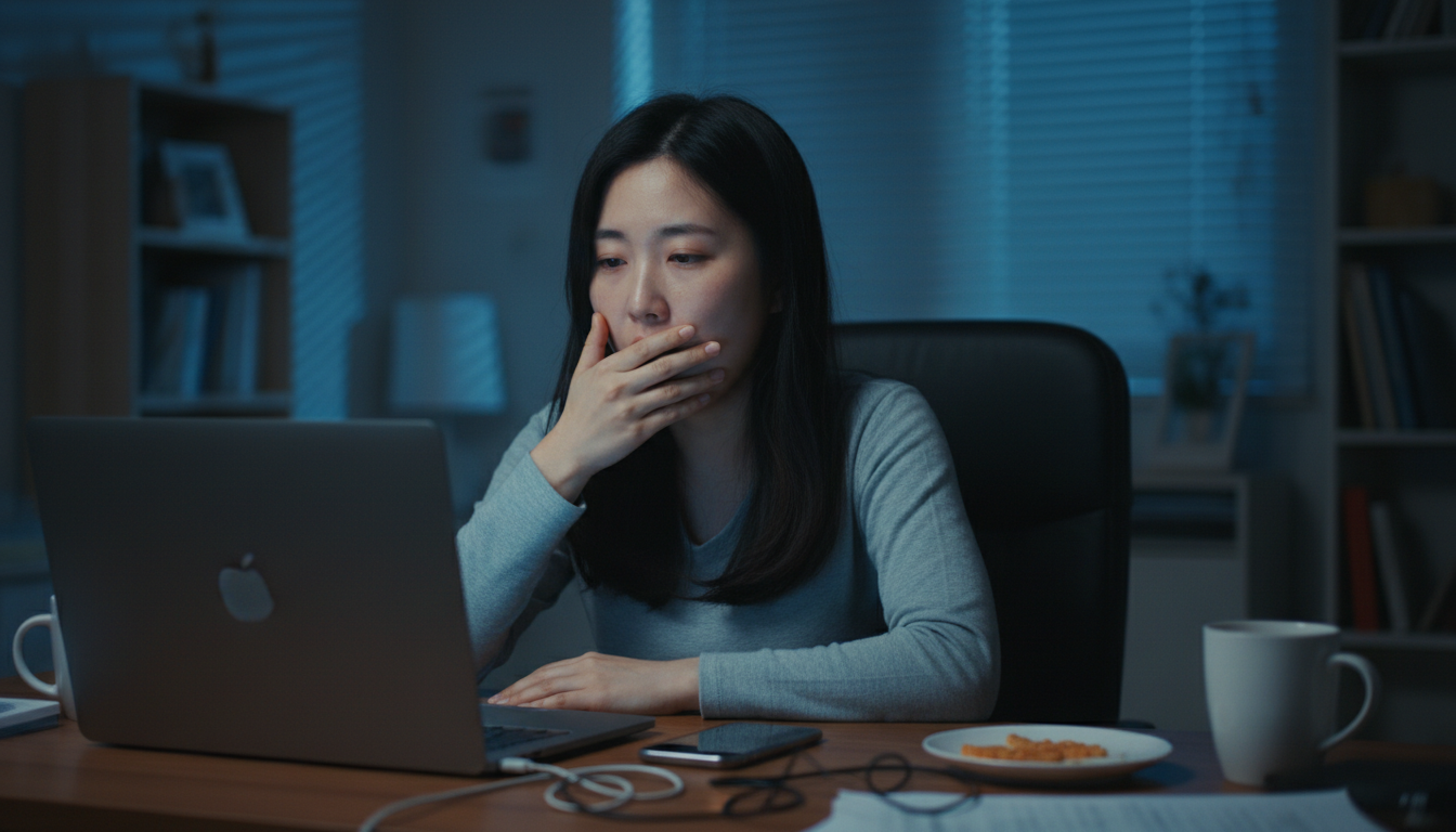 최하위권의 평균 수면 시간과 낮은 수면 만족도