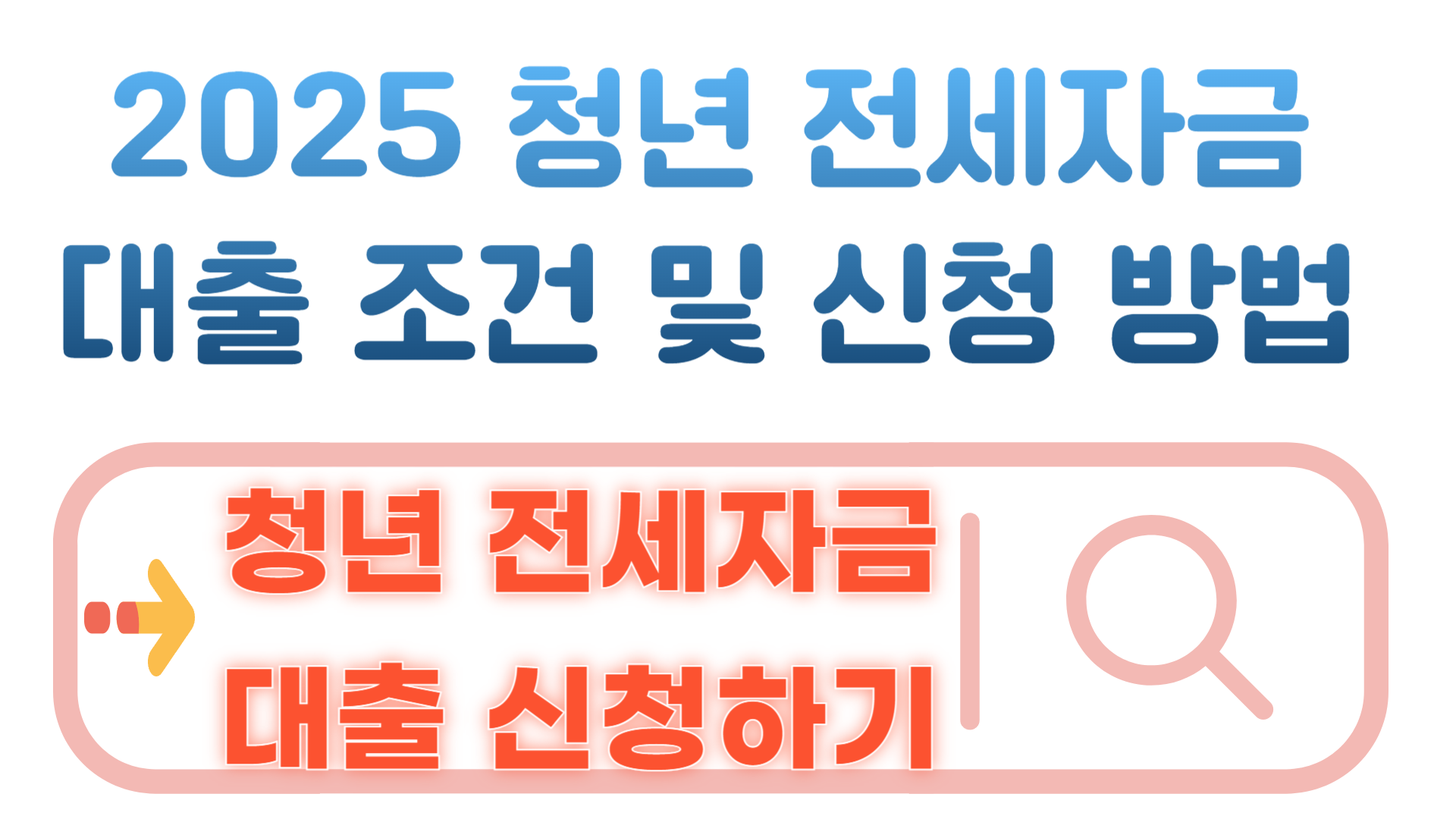 2025 청년 전세자금 대출 조건 및 신청 방법 총정리