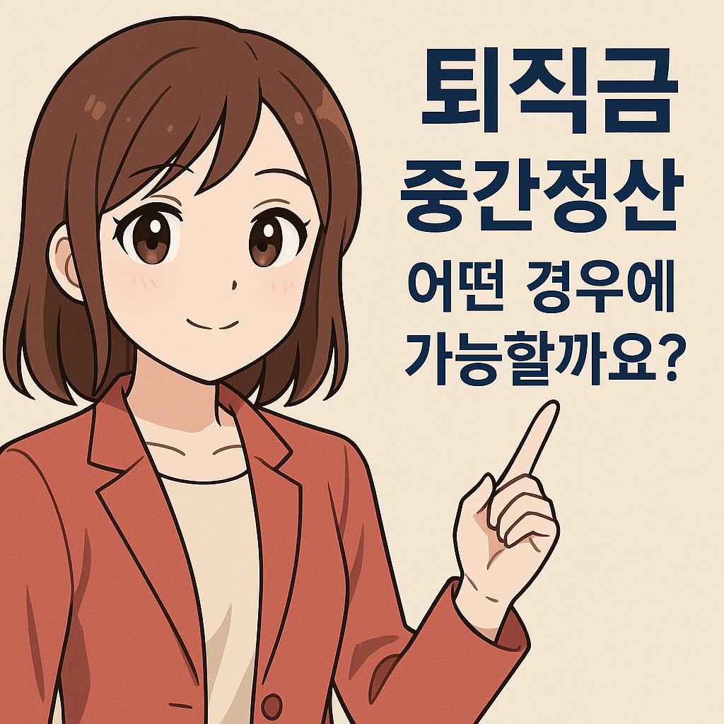 퇴직금 중간정산, 어떤 경우에 가능할까요?