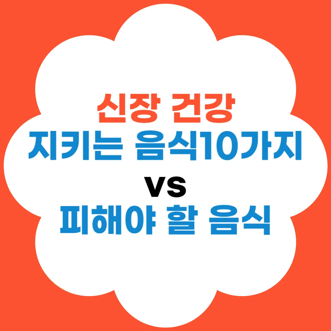 신장 건강 지키는 음식 10가지