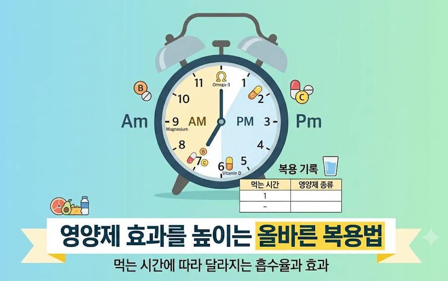 영양제 효과를 높이는 올바른 복용법