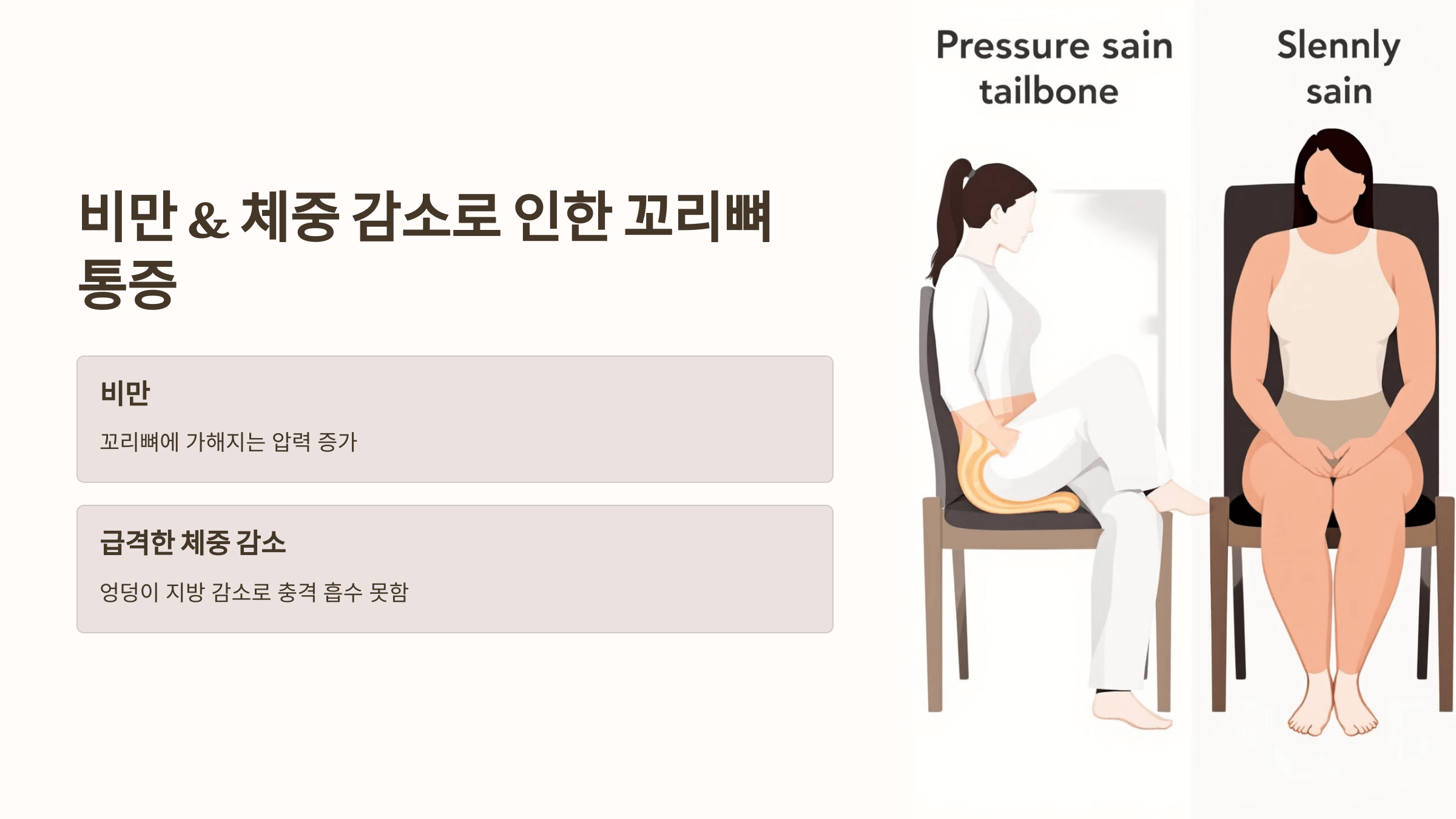 꼬리뼈 사진입니다.