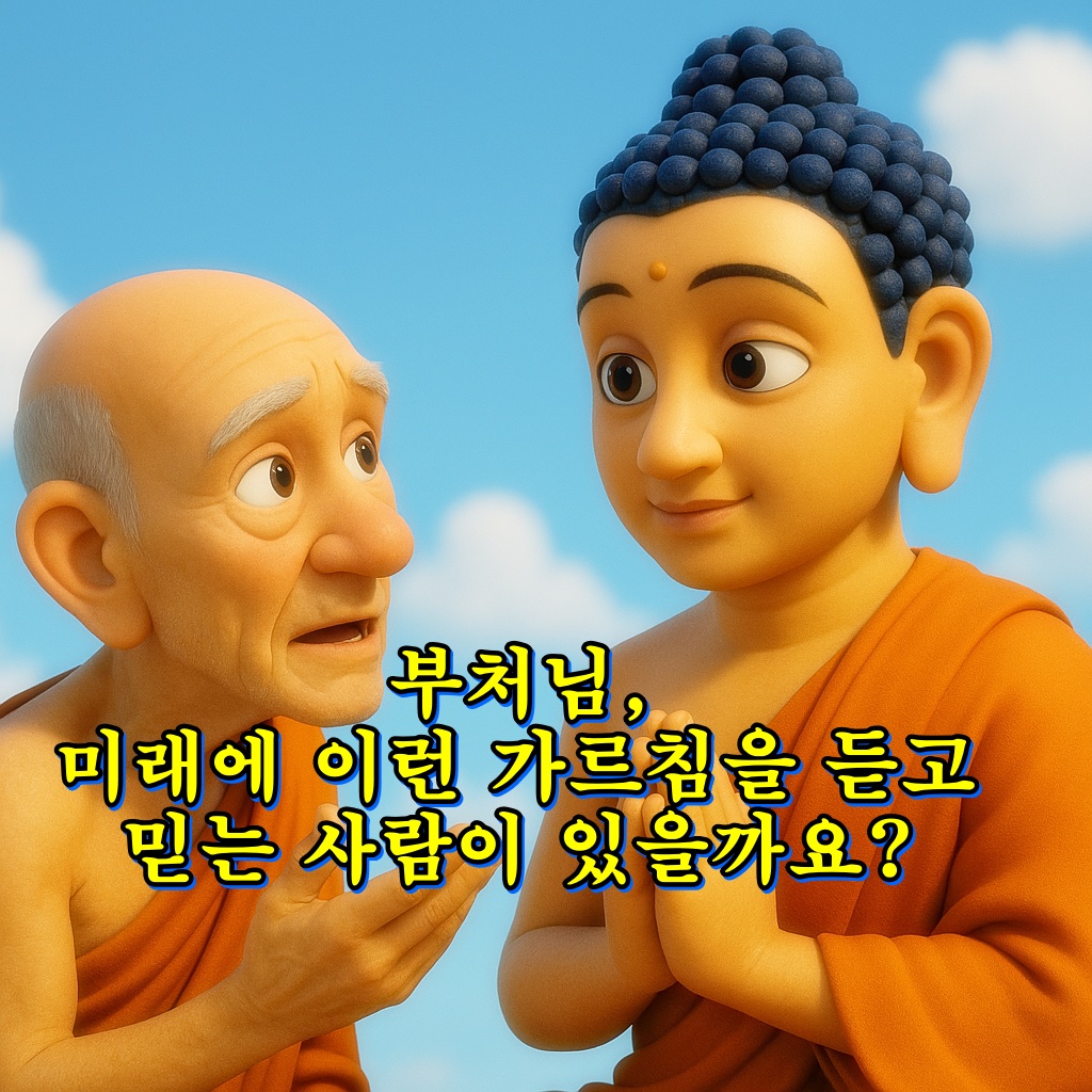 부처님과 수보리가 대화하는 이미지