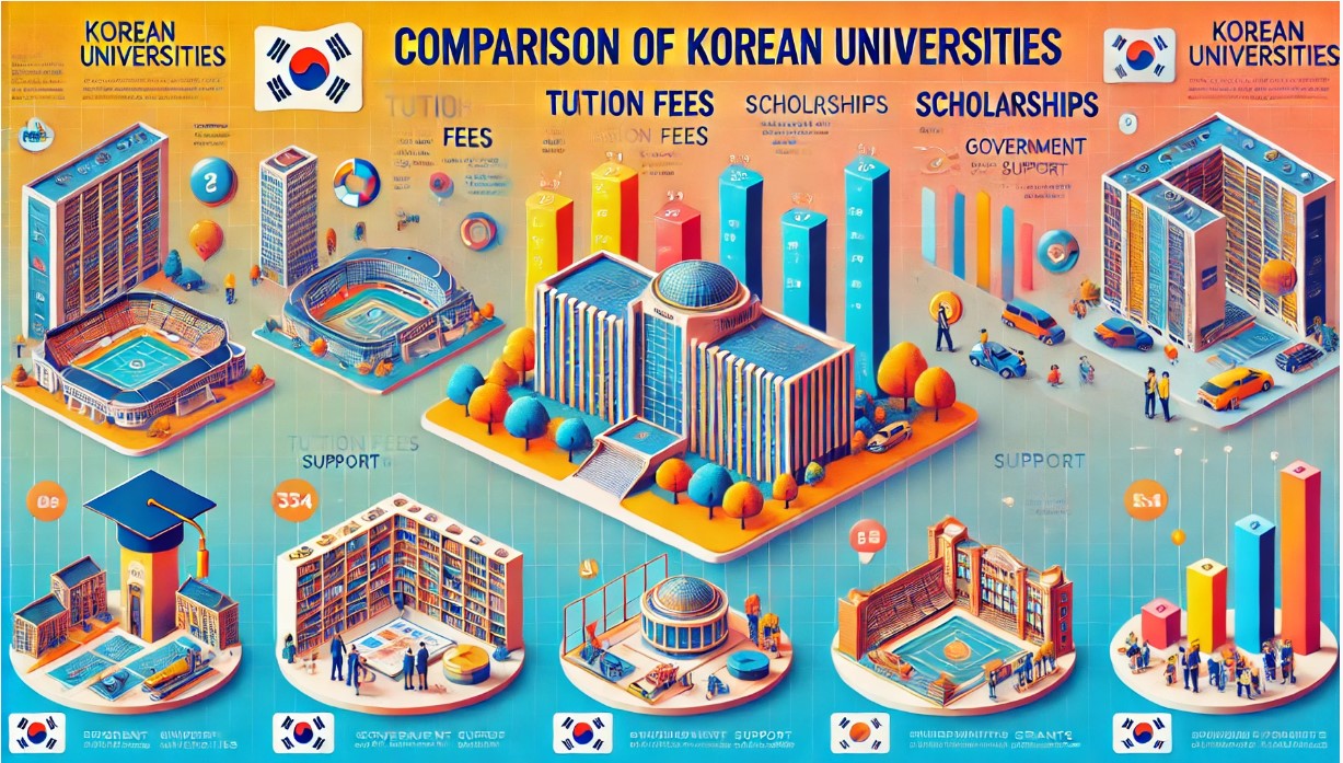 이 이미지는 한국의 대학들을 비교하는 이미지이입니다