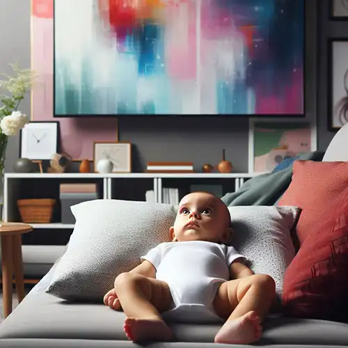 TV를-보는-아기의-반응