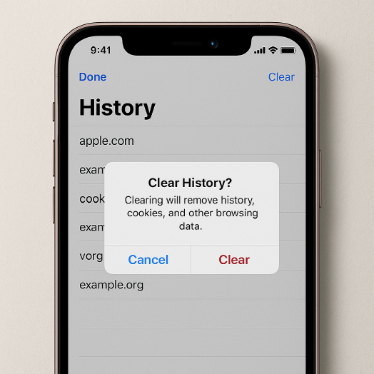 아이폰 사파리 기록 삭제하는 방법